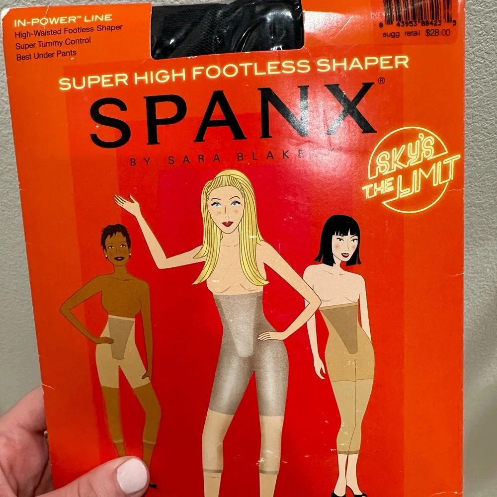 Spanx higher power footless panty hose size G NIB BLACK - Picture 5 of 6